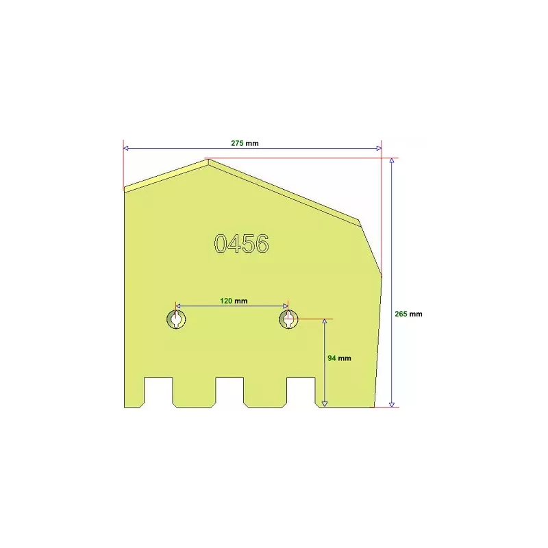 Soc droit 6-275-265P – soc pour arracheuses de pommes de terre Grimme | OEM Grimme 089.00456 | fabricant KiJ
