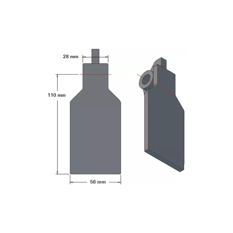 Volet de soc 6-56-110 – volet de soc pour arracheuses de pommes de terre Grimme | OEM Grimme 001.00246 | fabricant KiJ