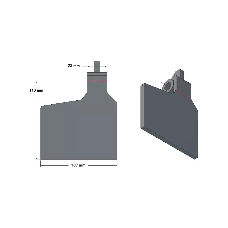 Volet de soc 6-107-110L – volet de soc pour arracheuses de pommes de terre Grimme | OEM Grimme 001.00641 | fabricant KiJ