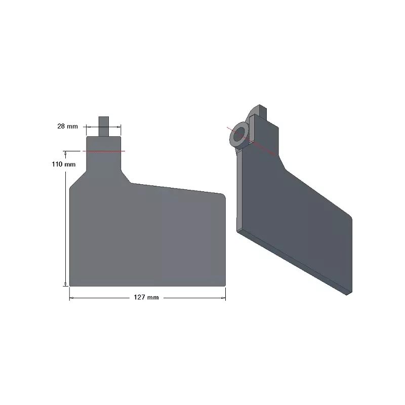 Volet de soc 6-127-110P – volet de soc pour arracheuses de pommes de terre Grimme | OEM Grimme 006.00726 | fabricant KiJ