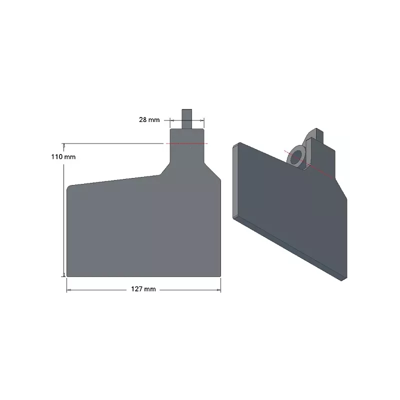 Volet de soc 6-127-110L – volet de soc pour arracheuses de pommes de terre Grimme | OEM Grimme 006.00725 | fabricant KiJ
