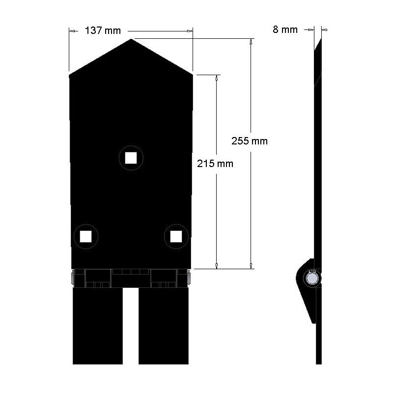 Soc central 8-137-255 – soc pour arracheuses Wuhlmaus | OEM Wuhlmaus 0000204300 | fabricant KiJ