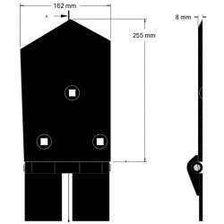 Soc gauche 8-162-255L – soc pour arracheuses Wuhlmaus | OEM Wuhlmaus 0000213100 | fabricant KiJ