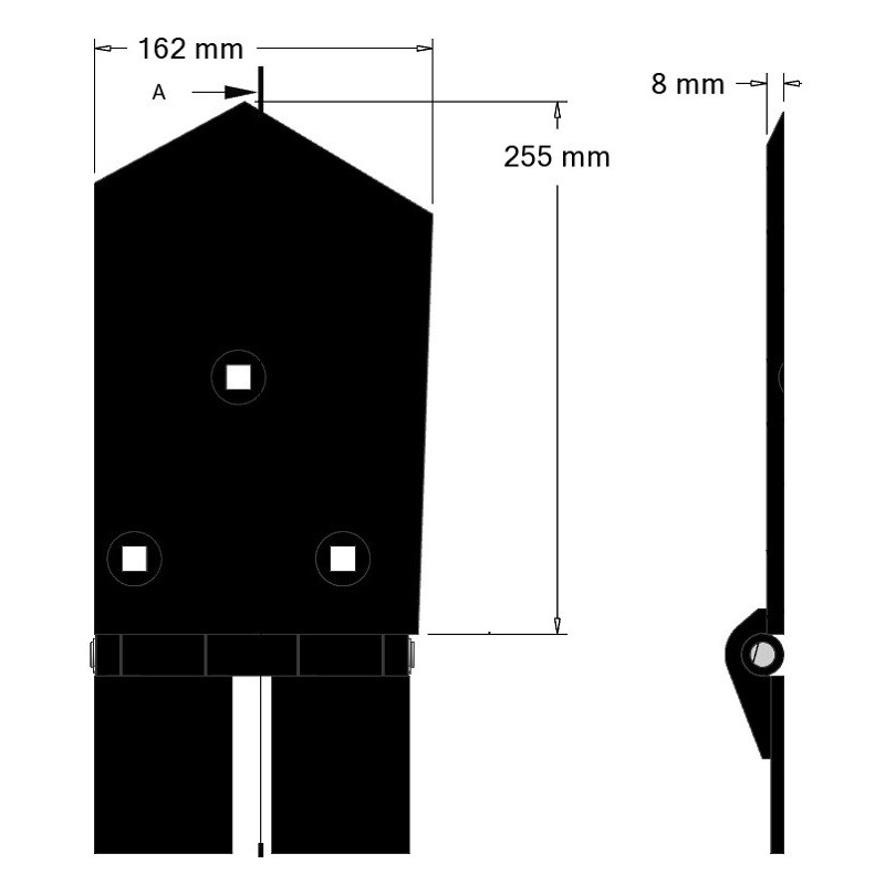 Soc droit 8-162-255P – soc pour arracheuses Wuhlmaus | OEM Wuhlmaus 0000213300 | fabricant KiJ